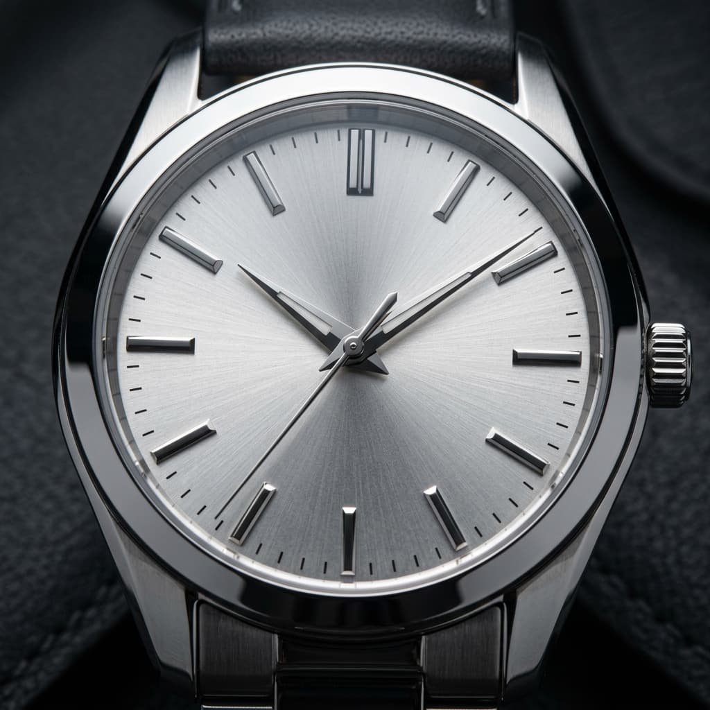 Luxury watch case detail